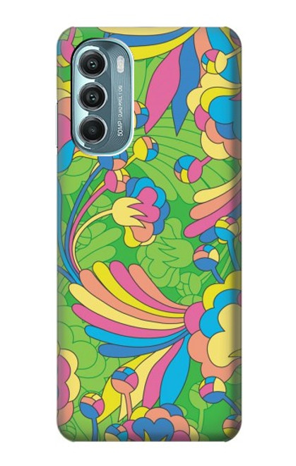 W3273 Flower Line Art Pattern Hard Case and Leather Flip Case For Motorola Moto G Stylus 5G (2022)