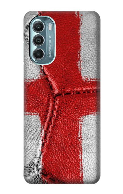 W3316 England Flag Vintage Football Graphic Hard Case and Leather Flip Case For Motorola Moto G Stylus 5G (2022)