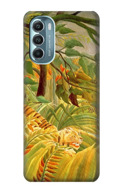 W3344 Henri Rousseau Tiger in a Tropical Storm Hard Case and Leather Flip Case For Motorola Moto G Stylus 5G (2022)