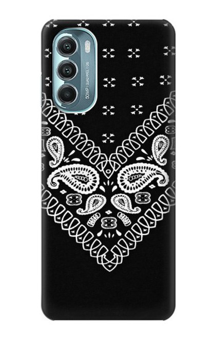 W3363 Bandana Black Pattern Hard Case and Leather Flip Case For Motorola Moto G Stylus 5G (2022)