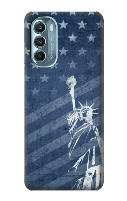 W3450 US Flag Liberty Statue Hard Case and Leather Flip Case For Motorola Moto G Stylus 5G (2022)