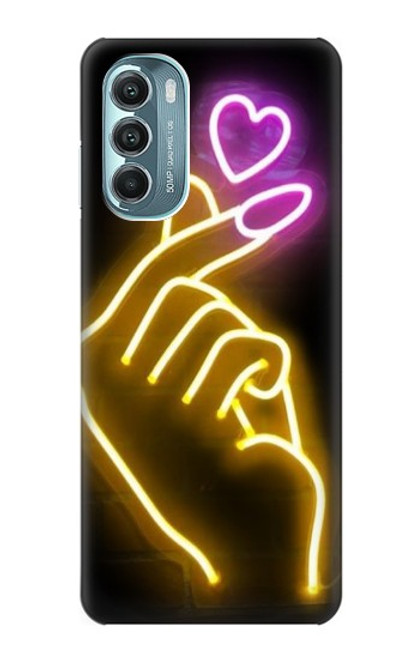 W3512 Cute Mini Heart Neon Graphic Hard Case and Leather Flip Case For Motorola Moto G Stylus 5G (2022)