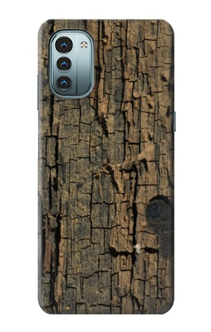 W0598 Wood Graphic Printed Hard Case and Leather Flip Case For Nokia G11, G21