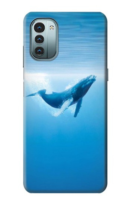 W0843 Blue Whale Hard Case and Leather Flip Case For Nokia G11, G21