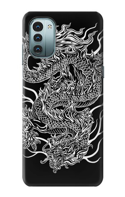 W1943 Dragon Tattoo Hard Case and Leather Flip Case For Nokia G11, G21