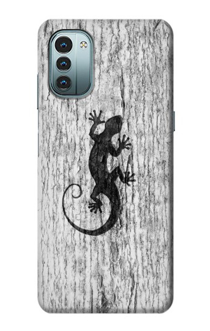 W2446 Gecko Wood Graphic Printed Hard Case and Leather Flip Case For Nokia G11, G21