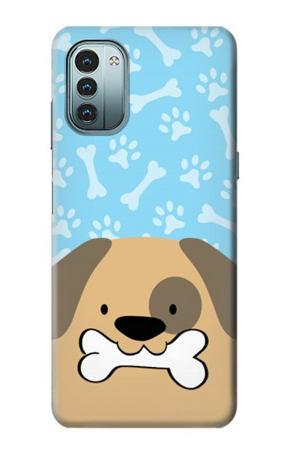 W2669 Cute Dog Paws Bones Cartoon Hard Case and Leather Flip Case For Nokia G11, G21