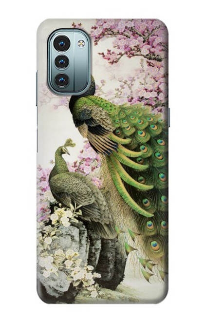 W2773 Peacock Chinese Brush Painting Hard Case and Leather Flip Case For Nokia G11, G21