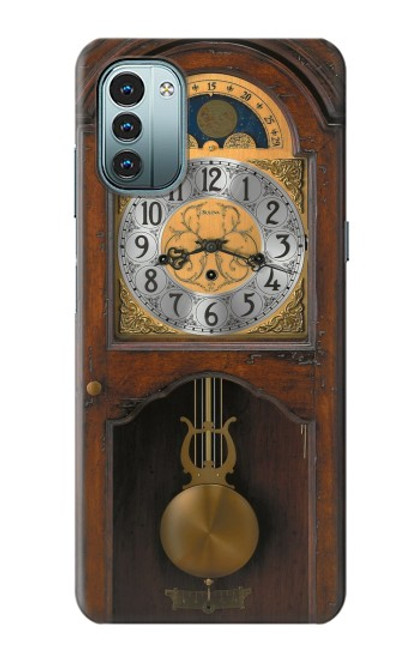 W3173 Grandfather Clock Antique Wall Clock Hard Case and Leather Flip Case For Nokia G11, G21