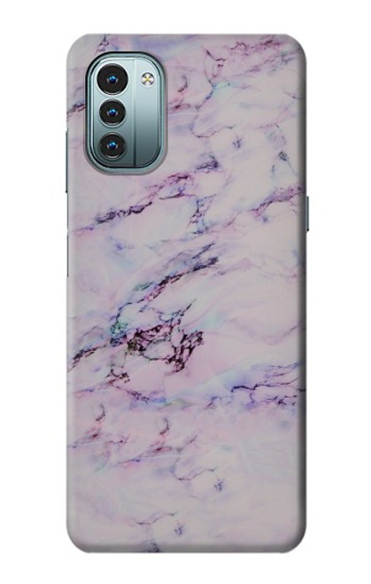 W3215 Seamless Pink Marble Hard Case and Leather Flip Case For Nokia G11, G21