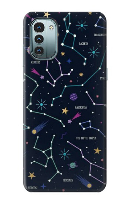 W3220 Star Map Zodiac Constellations Hard Case and Leather Flip Case For Nokia G11, G21