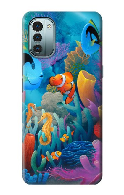 W3227 Underwater World Cartoon Hard Case and Leather Flip Case For Nokia G11, G21