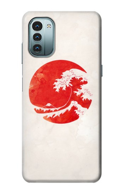 W3237 Waves Japan Flag Hard Case and Leather Flip Case For Nokia G11, G21