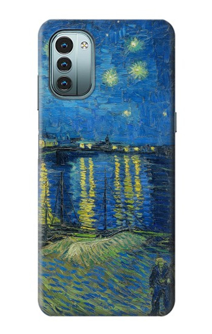 W3336 Van Gogh Starry Night Over the Rhone Hard Case and Leather Flip Case For Nokia G11, G21