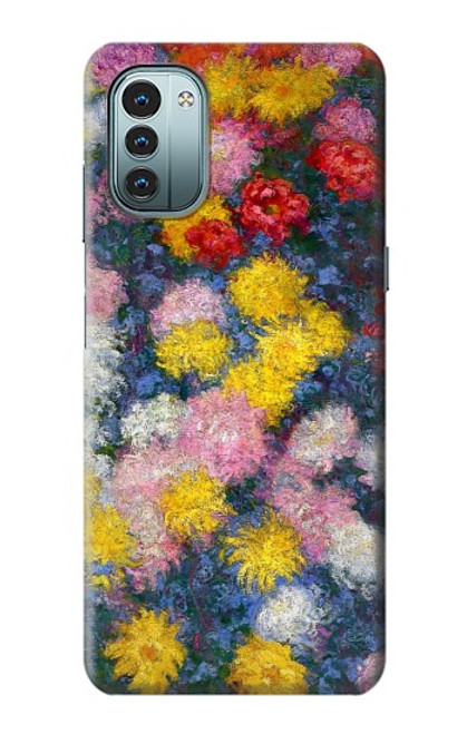 W3342 Claude Monet Chrysanthemums Hard Case and Leather Flip Case For Nokia G11, G21