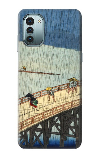 W3347 Utagawa Hiroshige Sudden shower Hard Case and Leather Flip Case For Nokia G11, G21