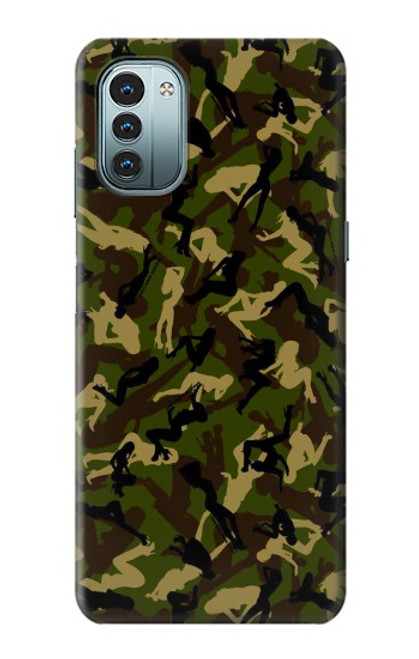 W3356 Sexy Girls Camo Camouflage Hard Case and Leather Flip Case For Nokia G11, G21