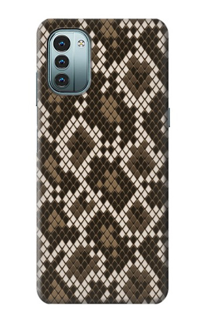 W3389 Seamless Snake Skin Pattern Graphic Hard Case and Leather Flip Case For Nokia G11, G21