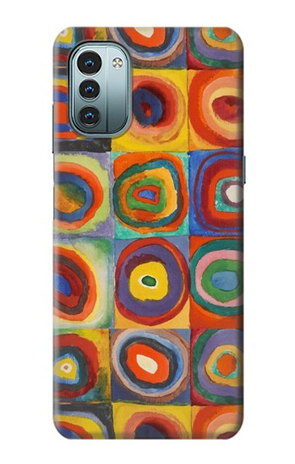 W3409 Squares Concentric Circles Hard Case and Leather Flip Case For Nokia G11, G21