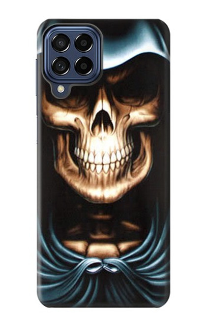 W0225 Skull Grim Reaper Hard Case and Leather Flip Case For Samsung Galaxy M53