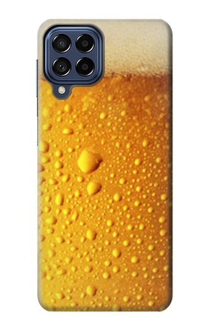 W0328 Beer Glass Hard Case and Leather Flip Case For Samsung Galaxy M53