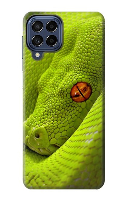 W0785 Green Snake Hard Case and Leather Flip Case For Samsung Galaxy M53