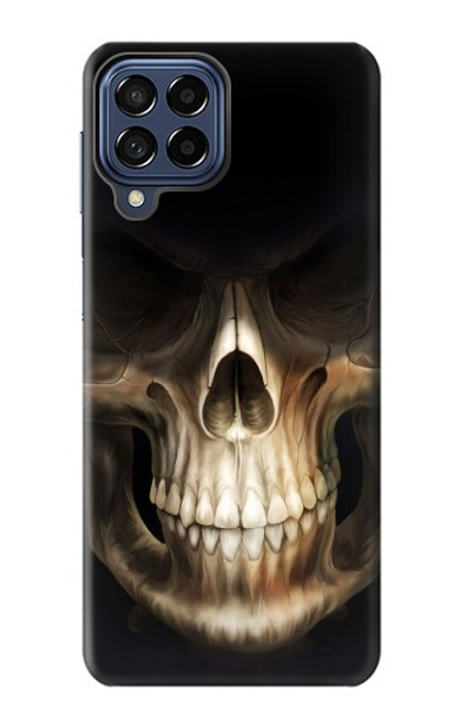 W1107 Skull Face Grim Reaper Hard Case and Leather Flip Case For Samsung Galaxy M53