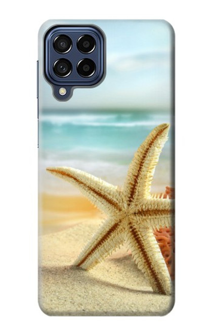 W1117 Starfish on the Beach Hard Case and Leather Flip Case For Samsung Galaxy M53