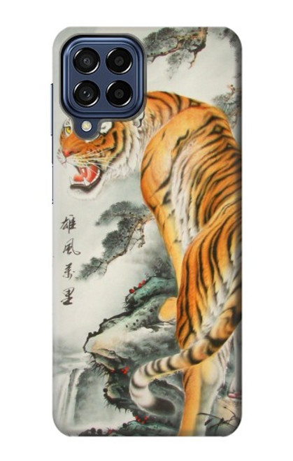 W1934 Chinese Tiger Painting Hard Case and Leather Flip Case For Samsung Galaxy M53