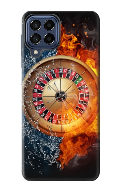 W2289 Roulette Casino Gamble Hard Case and Leather Flip Case For Samsung Galaxy M53