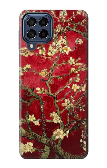 W2414 Red Blossoming Almond Tree Van Gogh Hard Case and Leather Flip Case For Samsung Galaxy M53