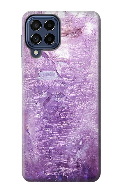 W2690 Amethyst Crystals Graphic Printed Hard Case and Leather Flip Case For Samsung Galaxy M53