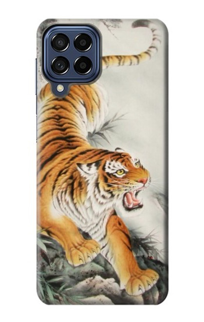 W2751 Chinese Tiger Brush Painting Hard Case and Leather Flip Case For Samsung Galaxy M53