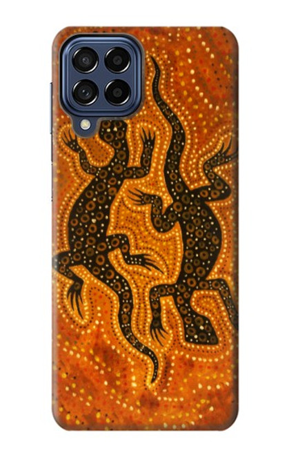 W2901 Lizard Aboriginal Art Hard Case and Leather Flip Case For Samsung Galaxy M53