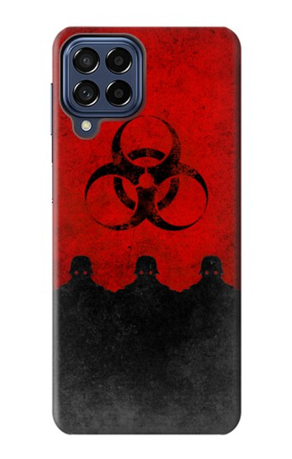 W2917 Biohazards Virus Red Alert Hard Case and Leather Flip Case For Samsung Galaxy M53