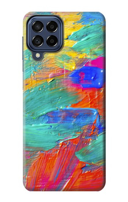 W2942 Brush Stroke Painting Hard Case and Leather Flip Case For Samsung Galaxy M53