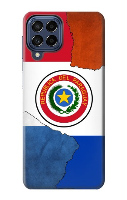 W3017 Paraguay Flag Hard Case and Leather Flip Case For Samsung Galaxy M53