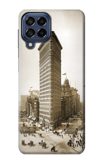 W3046 Old New York Flatiron Building Hard Case and Leather Flip Case For Samsung Galaxy M53