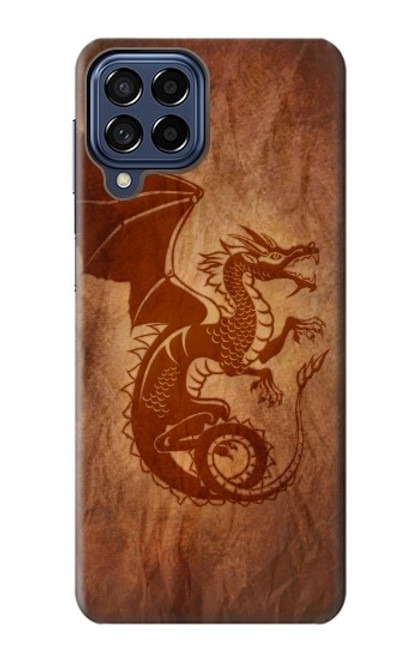 W3086 Red Dragon Tattoo Hard Case and Leather Flip Case For Samsung Galaxy M53