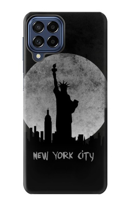 W3097 New York City Hard Case and Leather Flip Case For Samsung Galaxy M53