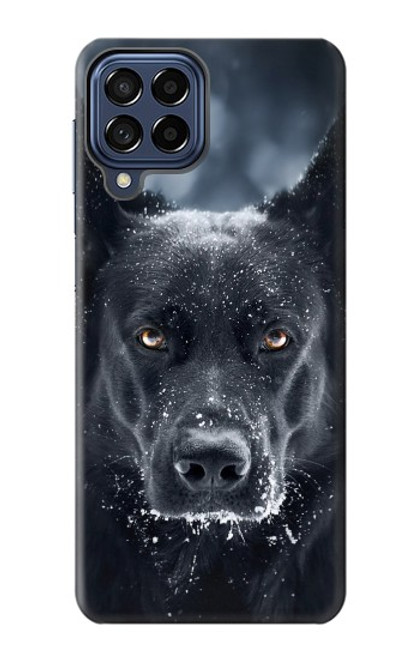 W3168 German Shepherd Black Dog Hard Case and Leather Flip Case For Samsung Galaxy M53