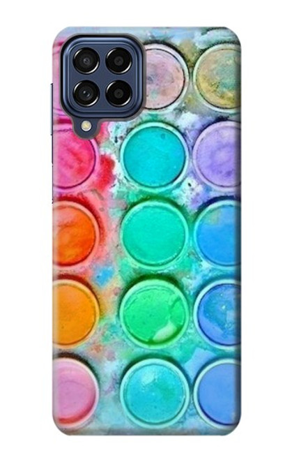 W3235 Watercolor Mixing Hard Case and Leather Flip Case For Samsung Galaxy M53