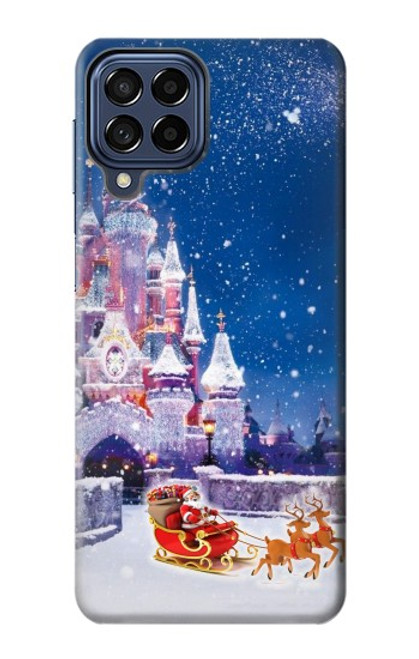 W3282 Santa Xmas Castle Hard Case and Leather Flip Case For Samsung Galaxy M53