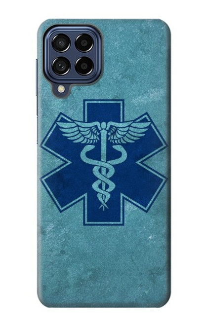 W3824 Caduceus Medical Symbol Hard Case and Leather Flip Case For Samsung Galaxy M53