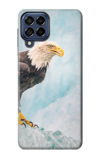 W3843 Bald Eagle On Ice Hard Case and Leather Flip Case For Samsung Galaxy M53