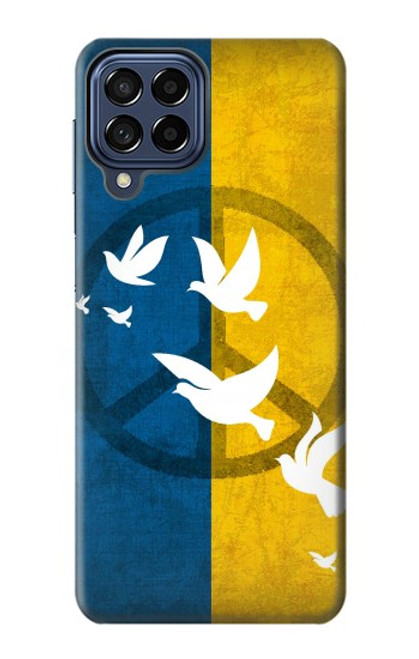 W3857 Peace Dove Ukraine Flag Hard Case and Leather Flip Case For Samsung Galaxy M53