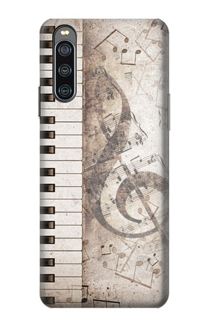 W3390 Music Note Hard Case and Leather Flip Case For Sony Xperia 10 IV