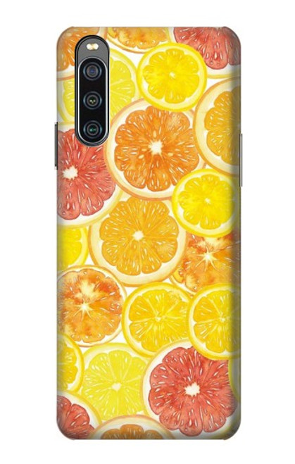 W3408 Lemon Hard Case and Leather Flip Case For Sony Xperia 10 IV