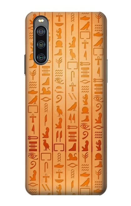 W3440 Egyptian Hieroglyphs Hard Case and Leather Flip Case For Sony Xperia 10 IV