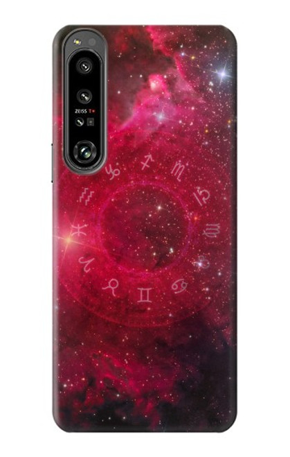 W3368 Zodiac Red Galaxy Hard Case and Leather Flip Case For Sony Xperia 1 IV